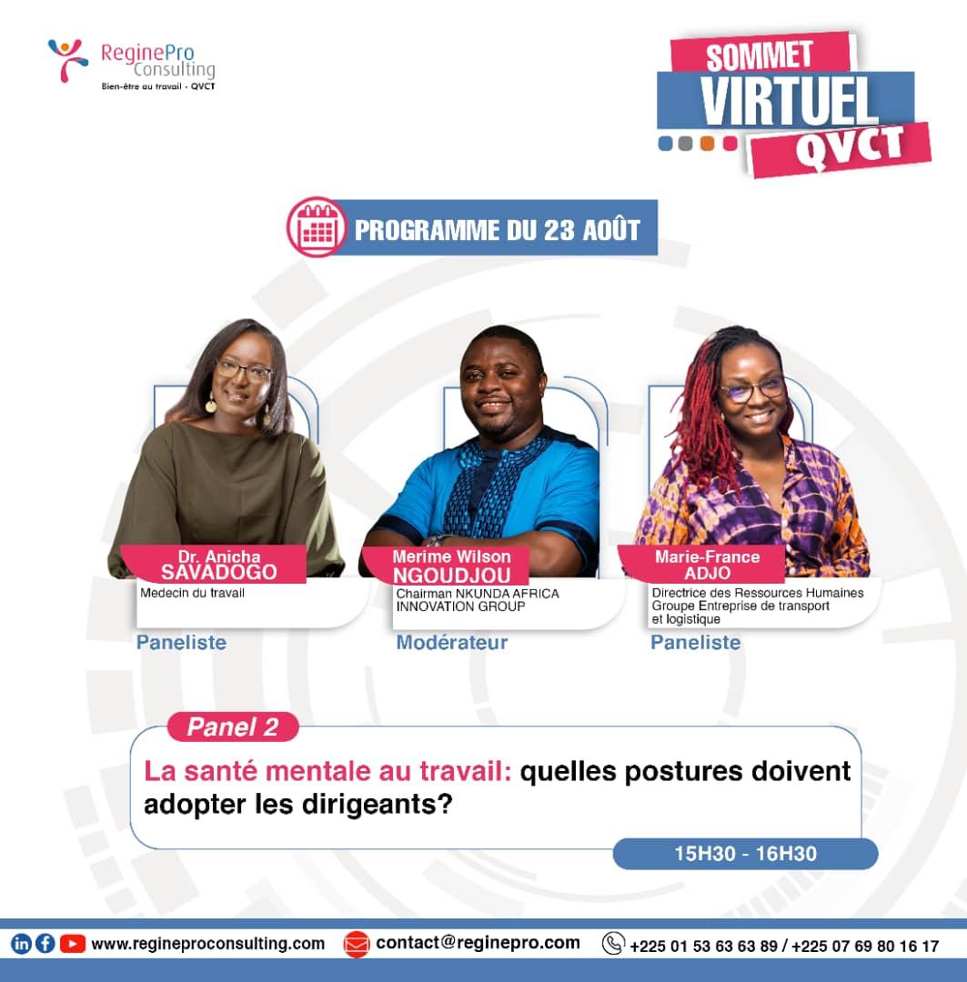 23 août · Panel 2 — La santé mentale au travail : quelles postures doivent adopter les dirigeants ?